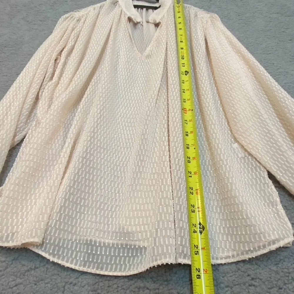 House of Harlow x Revolve Bonet Blouse Blush Pink XS Boho - Image 10