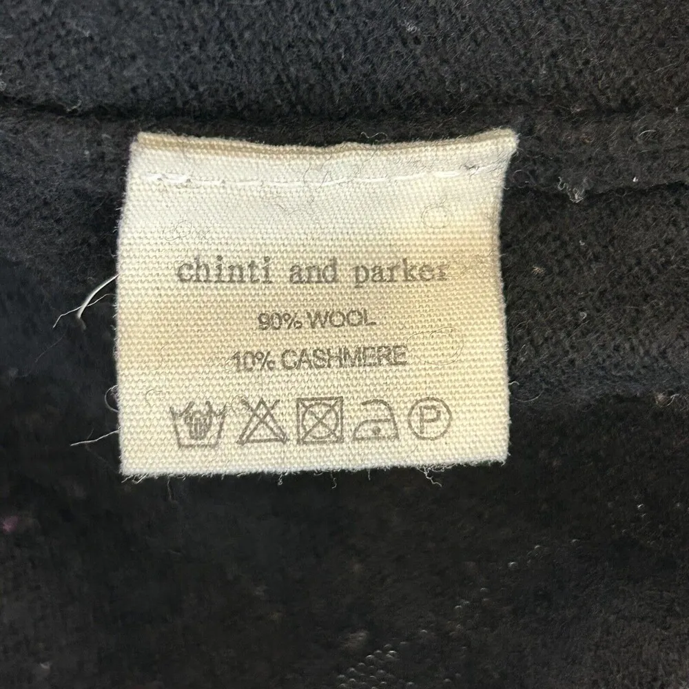 CHINTI & PARKER Womens Mexican Kiss Sweater $415 Long Sleeve Size Small Snakes Black - Image 11