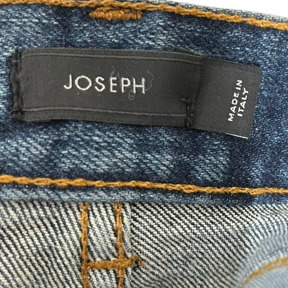 Joseph Den High Rise Straight Jeans Women’s 28 Medium Wash Button Fly Denim - Image 9