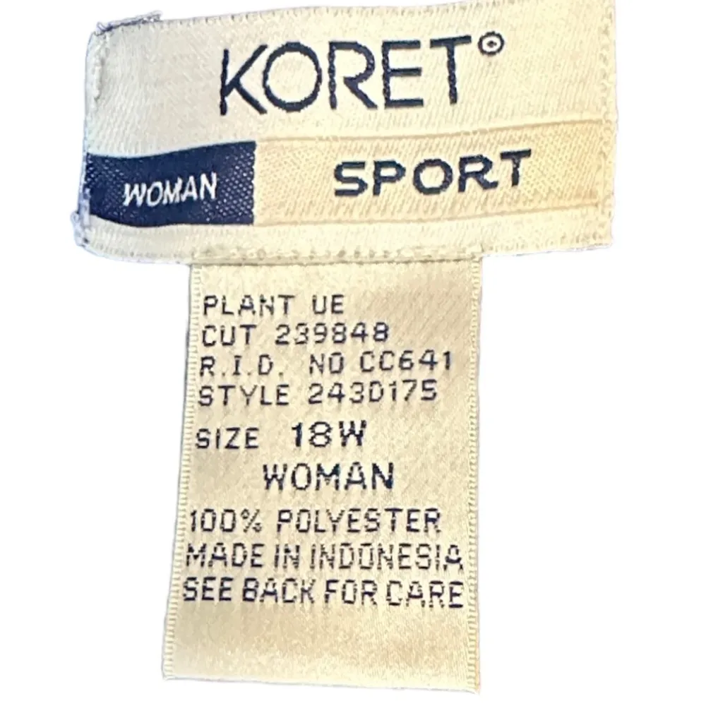 Koret Woman Sport Zip Jacket‎ Blue Size 18W - Image 6