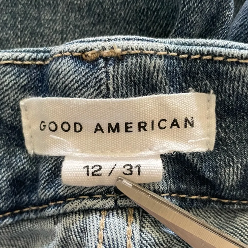 Good American Good Legs Frayed High Waist Ankle Skinny Jeans In Blue612 - Image 13