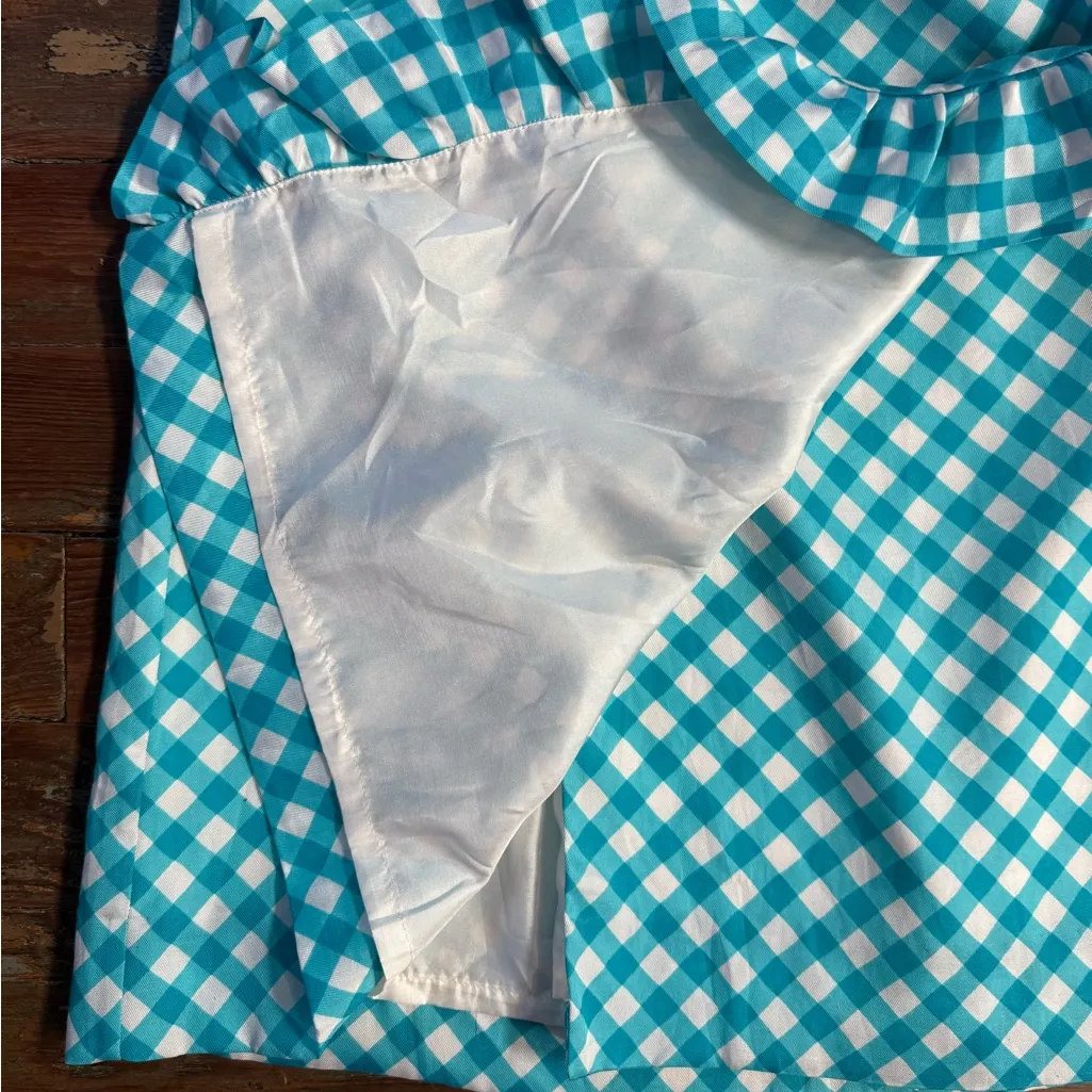 Kate Spade Aubrey Silk Blend Gingham Wrap Mini Dress ~ Size 6 🧡🍄 - Image 8