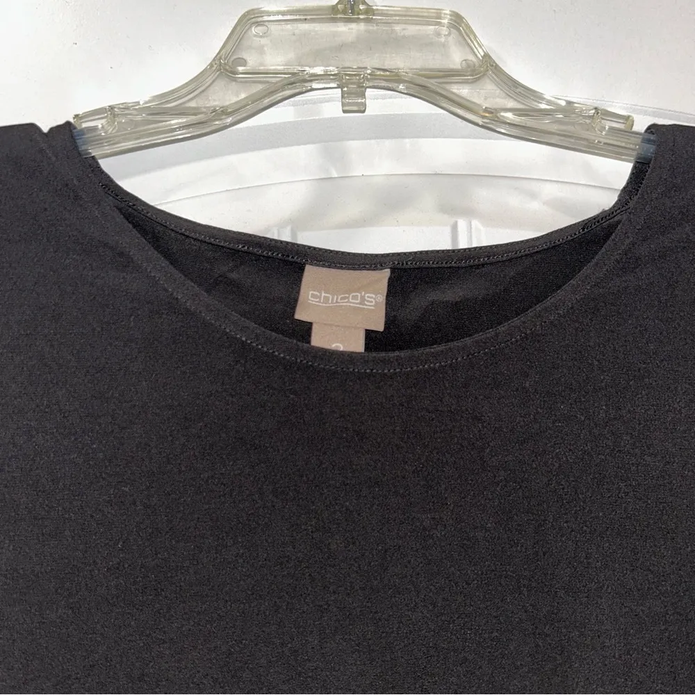 Black Short Sleeve Top - Image 2