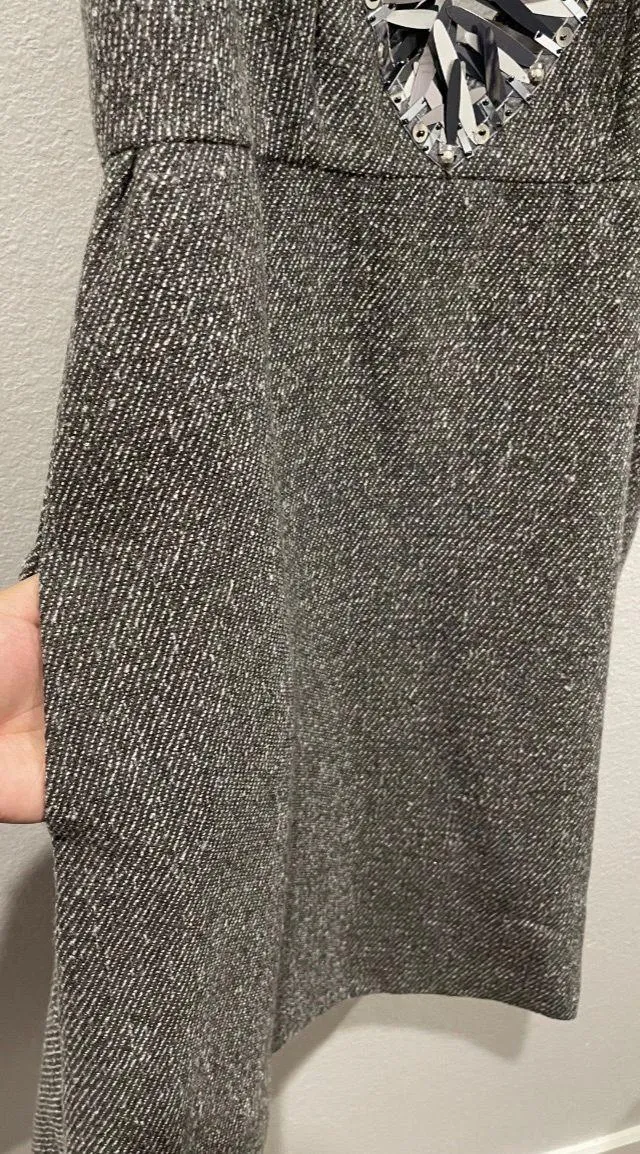 Boucle Shift Wool Blend Mini Dress - Image 6