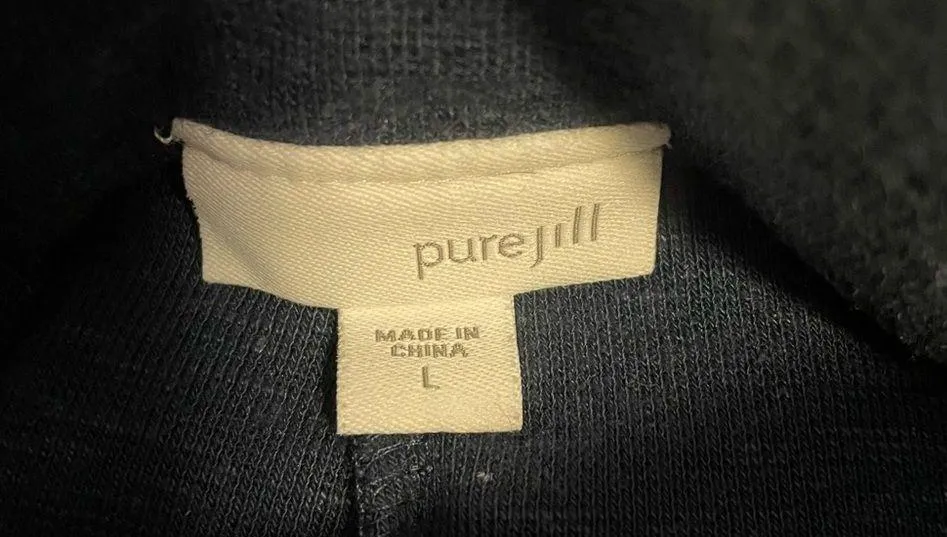 J Jill Linen Blend Pants Woven Knit Lagenlook Pull On Jeans Size Large - Image 5