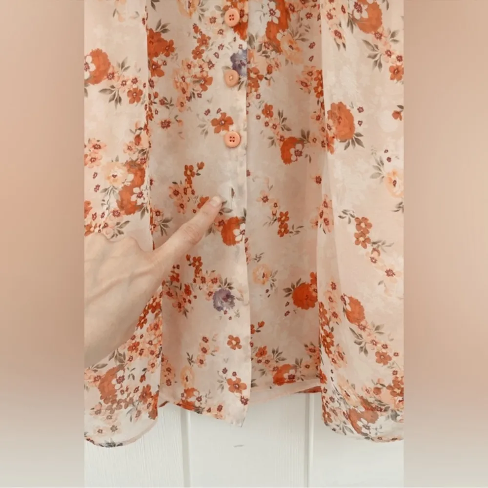 Sundance Sonora Bloom Silk Dress Women
4 Floral Peach Pink Cottagecore Boho - Image 10