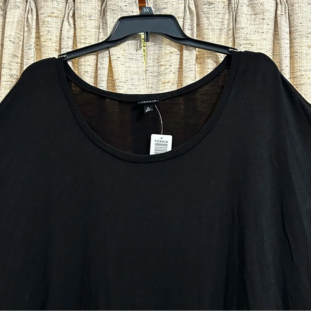 Torrid Drawstring Tie Hem Midi Short Sleeve Scoop Neck Shirt - 5X - Image 2