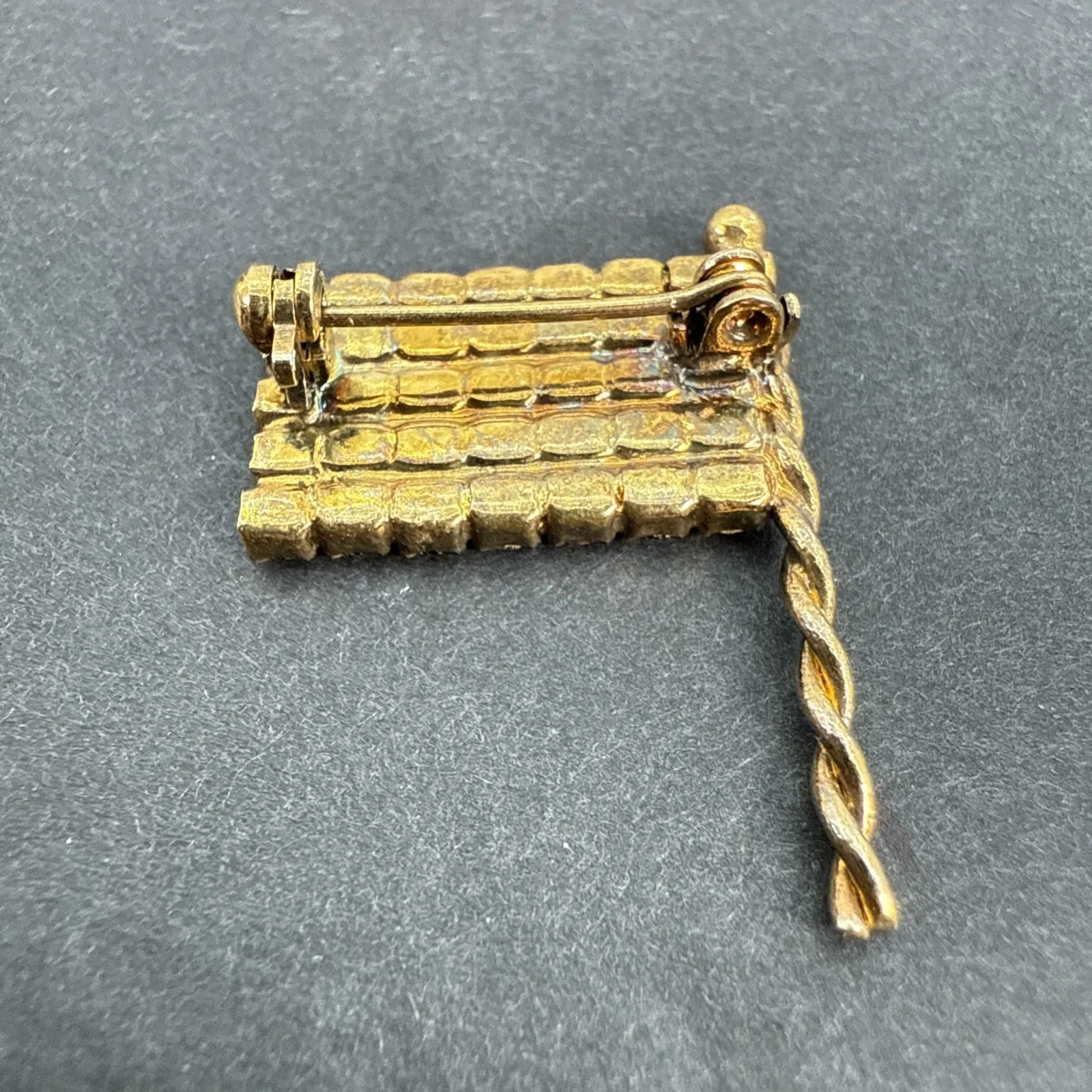 USA Patriotic American Flag Brooch Pin Red Blue Clear Rhinestone 4th of July - Image 5