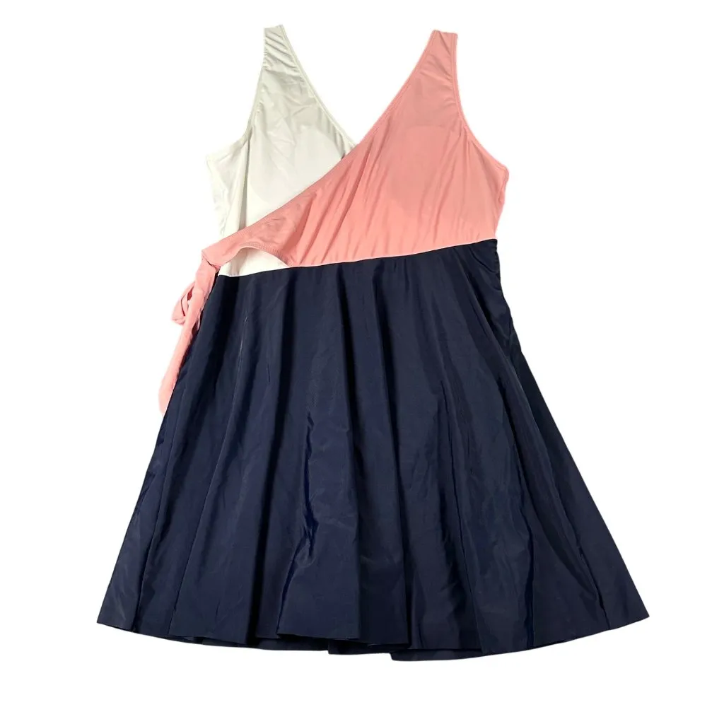 Zaful US 8-10 One Piece Swimdress Swimsuit Color Block V-Neck Wrap Tie Side NWT‎ - Image 9