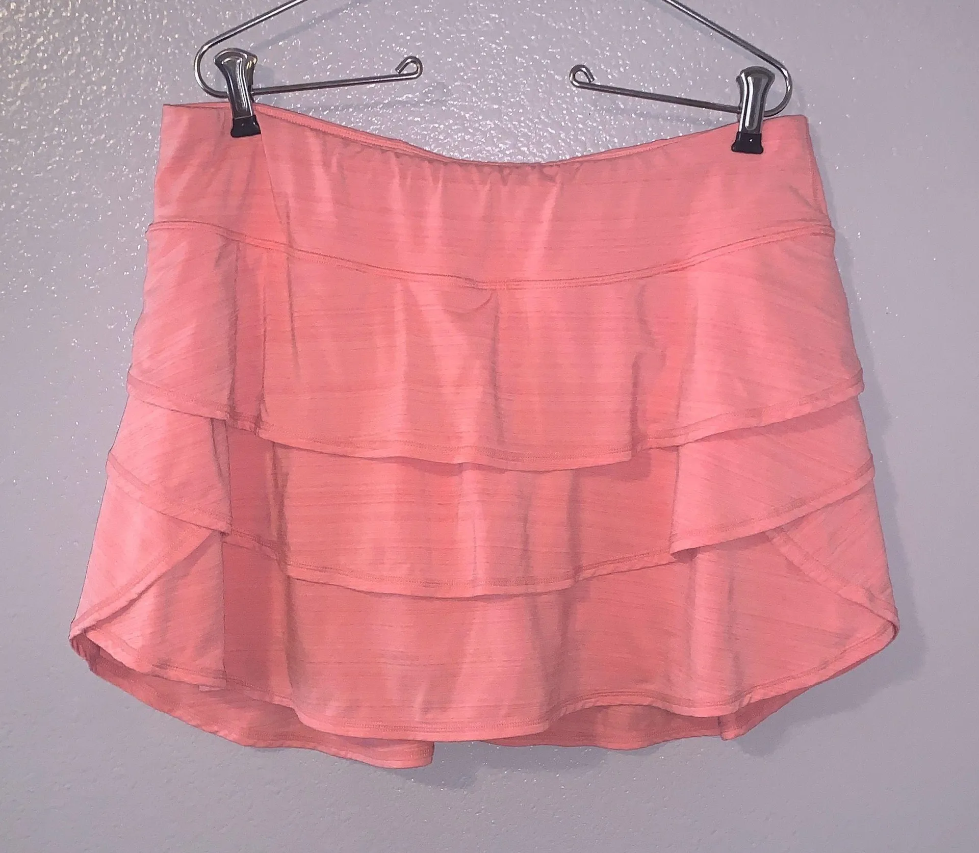 Ideology  Flounce Skort Pink Layered Skirt short lined zip back - Image 2