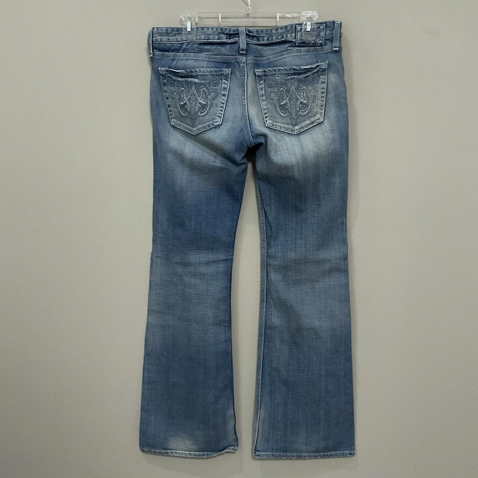 Vintage Big Star Jeans Womens Sz 32 Long Blue Low Rise Sweet Boot Stretch Denim - Image 9