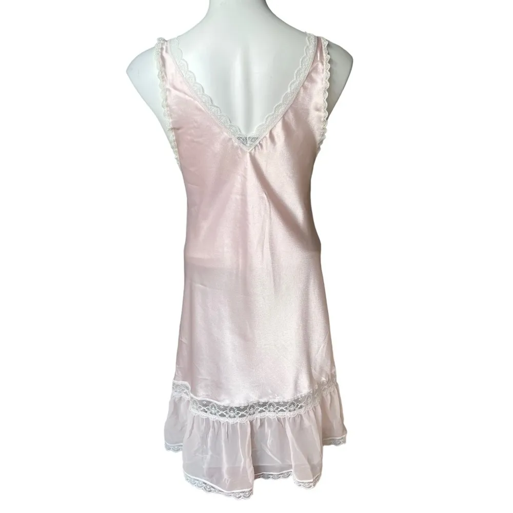 Miss Elaine Vintage (Union Made) Nightgown, Sz XS Pink - Image 2