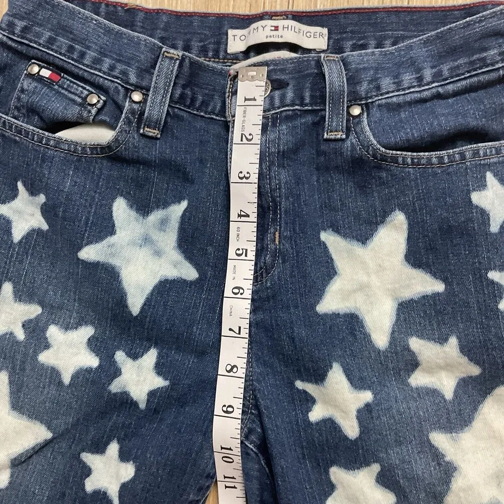 Tommy Hilfiger Rare Iconic 90’s Y2K Star  Blue Jeans Petite 10 Hipster Boot - Image 3