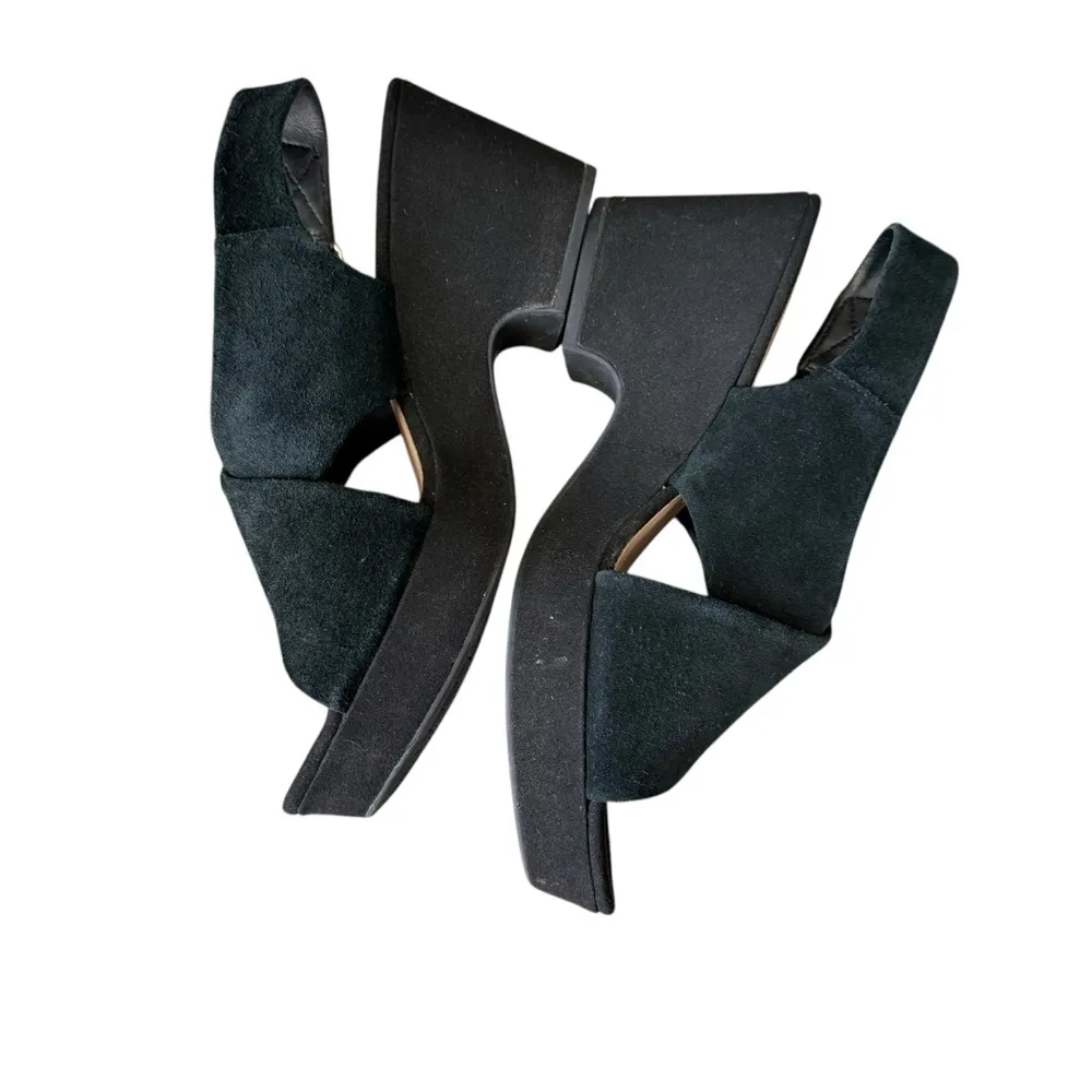 Clark’s Maritsa Lara suede block heel strappy open toe Velcro Sandal Sz 10.5 - Image 5