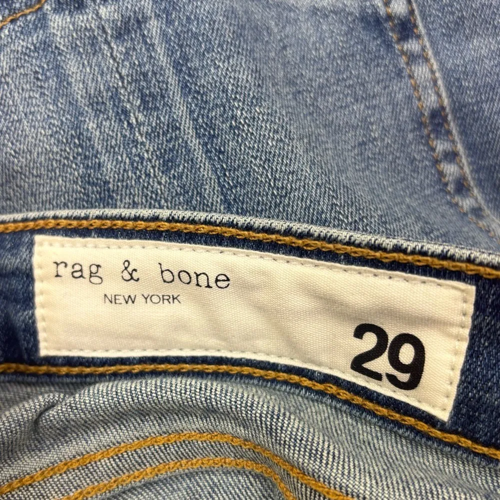 Rag & Bone Size 29 Nina High Rise Button Fly Denim Jeans‎ Raw Hem Fire Island - Image 8