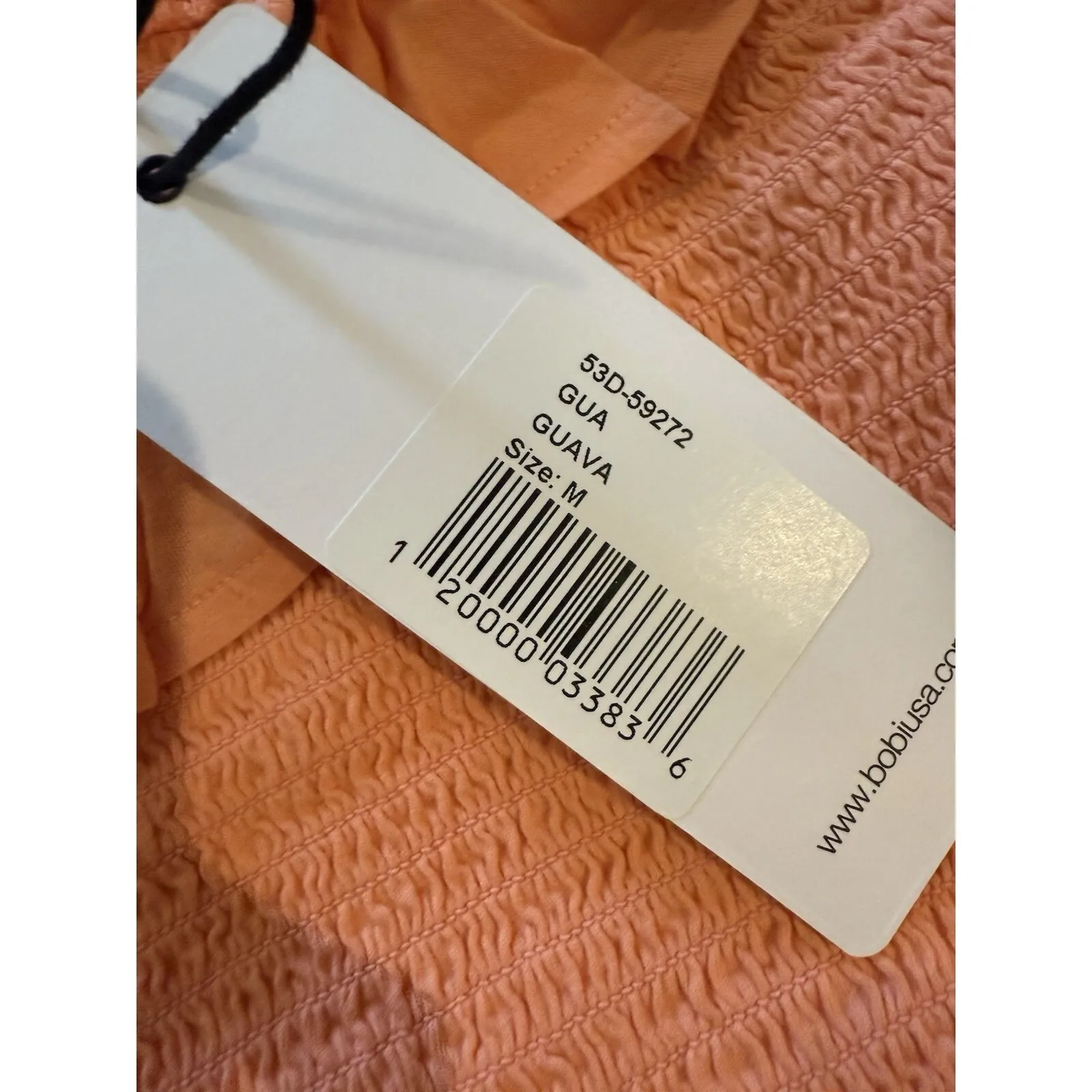 Bobi Off‎ Shoulder Ruffle Tube Top Guava Peach Size Medium Boho - Image 3