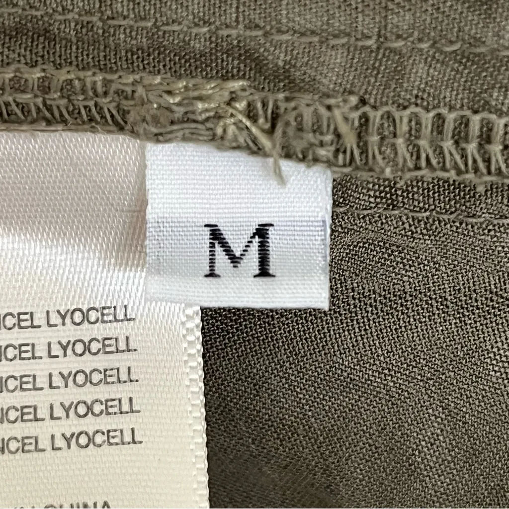 Cloth & Stone Anthropologie Pants Size Medium Pull On Jogger Side Buttons Olive - Image 10