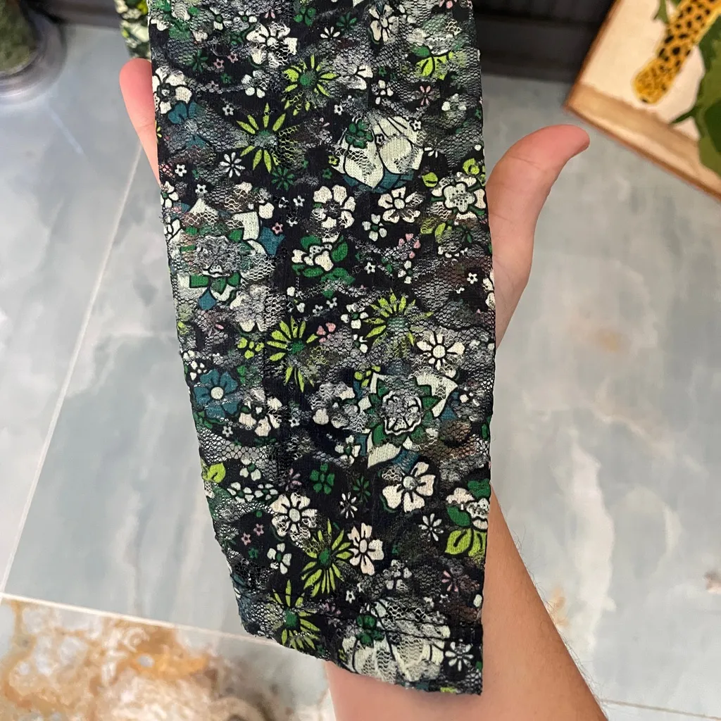 Scotch & Soda Maison Floral Print Lace Smocked Cottage Core Midi Dress - S 💛🎀 - Image 8