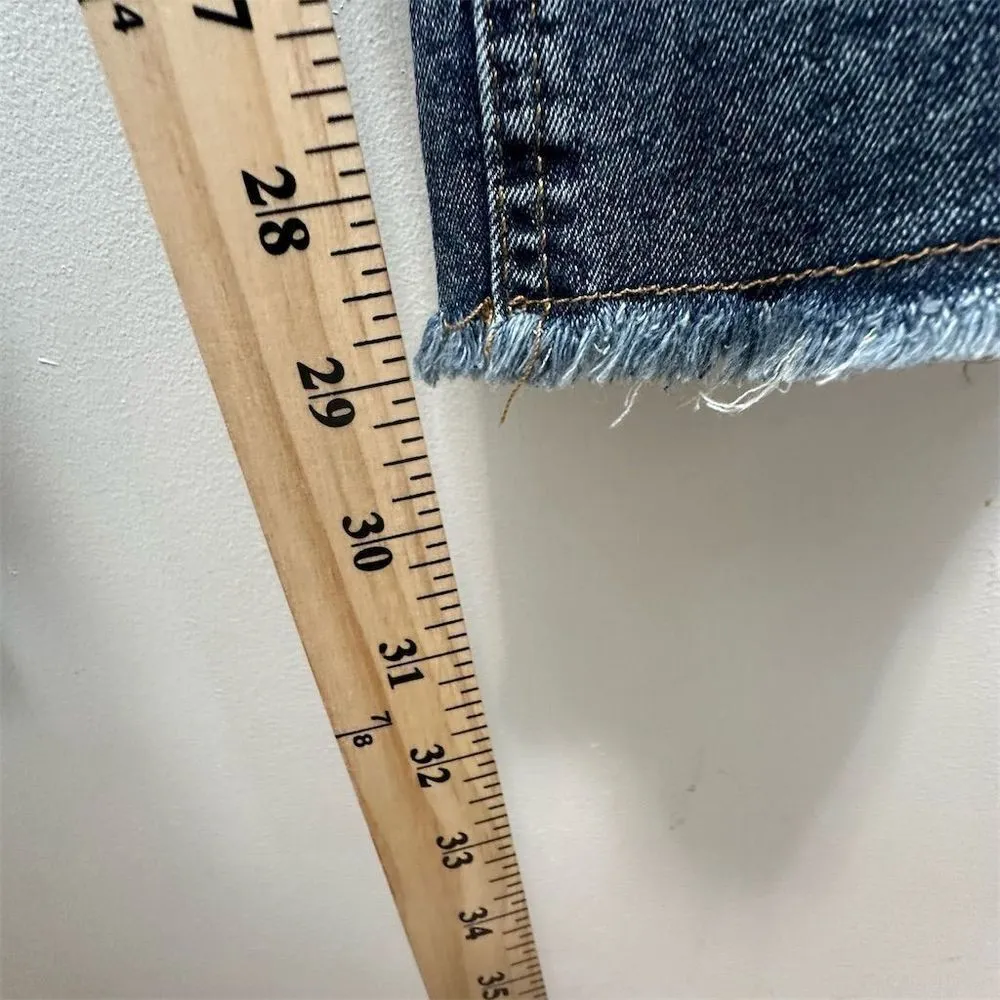 NWT Tinseltown Denim High Rise Flared Jeans Sz 20W Blue Medium Wash Fringe‎ - Image 9