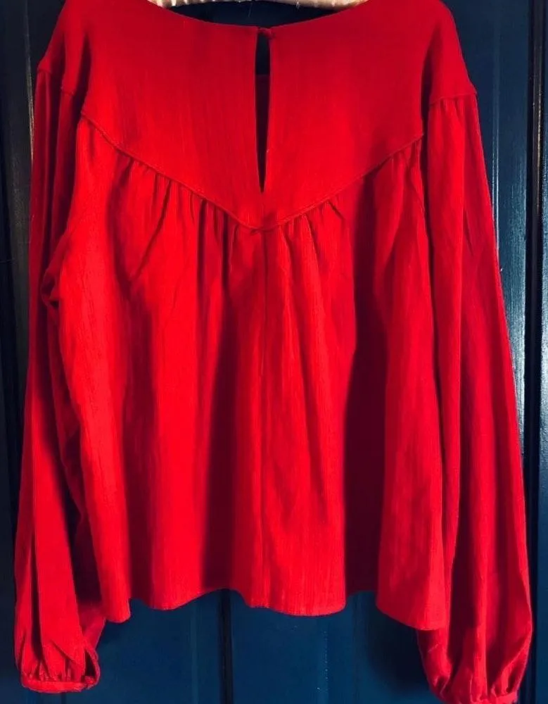 Universal Thread Bohemian Style Blouse Red Size L - Image 2