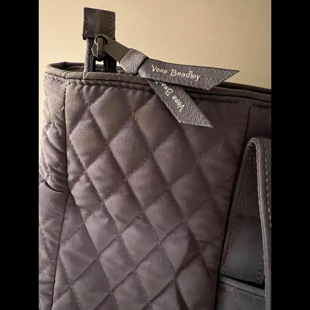 Vera Bradley Stylish Quilted Tote Bag - Gray - Image 5