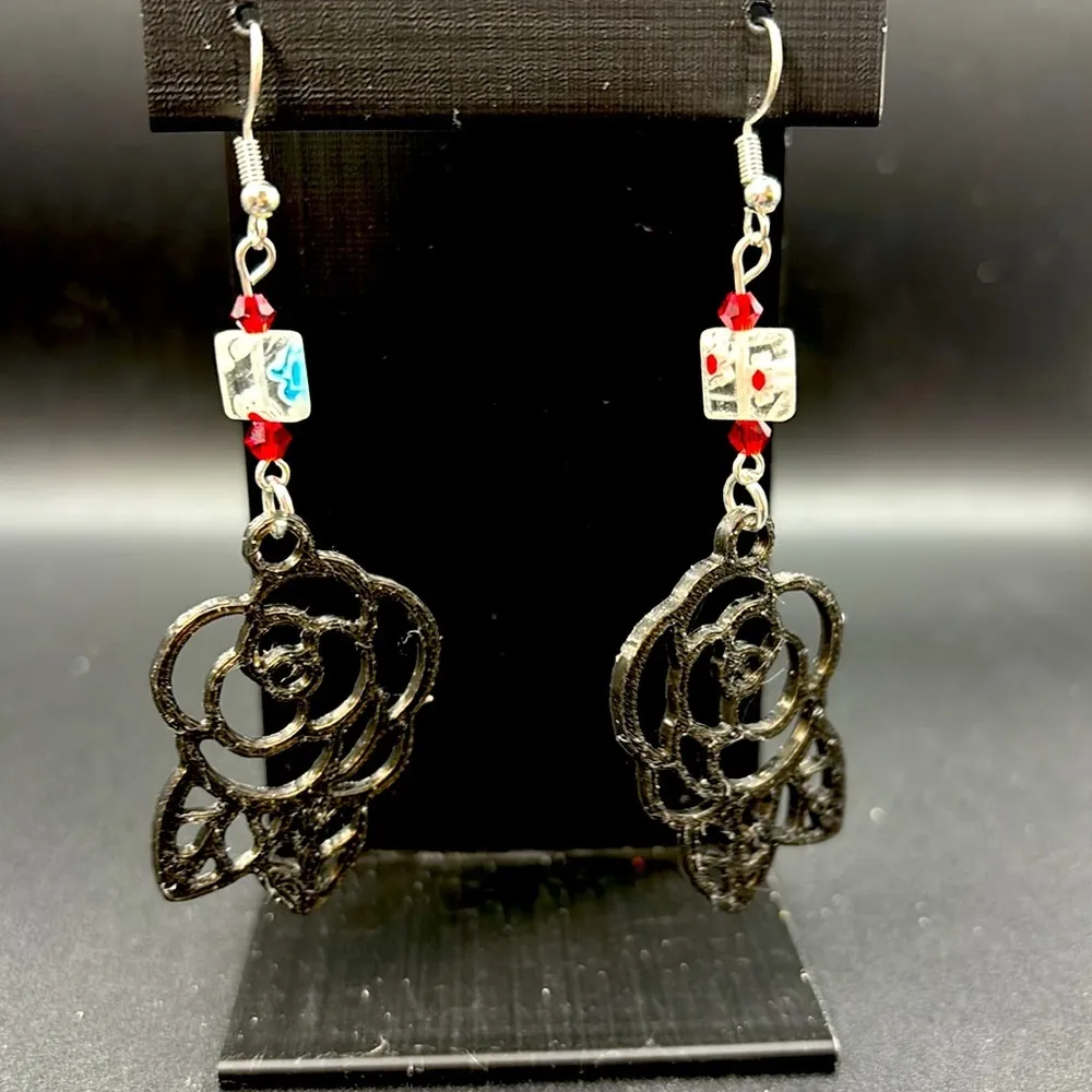The Garden Bloom Earrings Black - Image 2