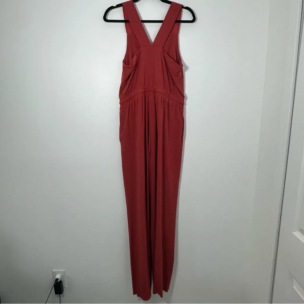 Athleta Savannah Jumpsuit Rust Orange Size 6 - Image 3