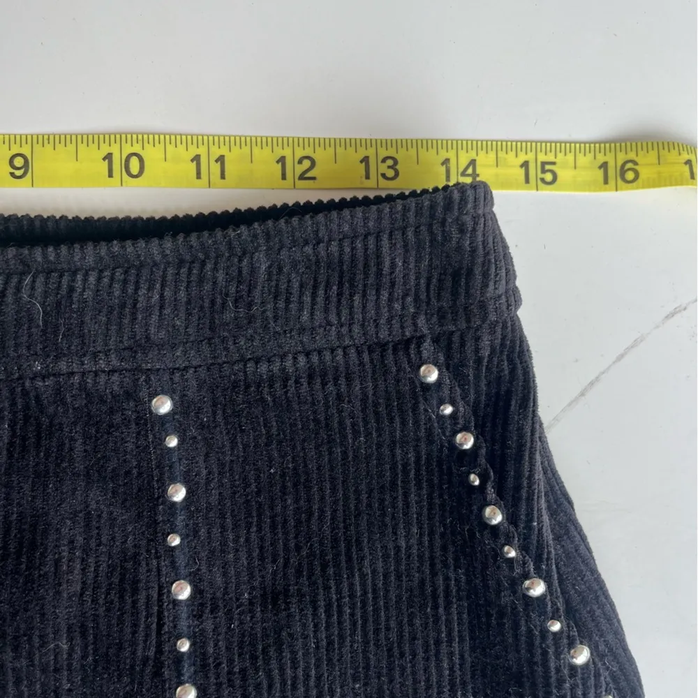 Honey Punch Black Corduroy Mini Skirt Medium - Image 4