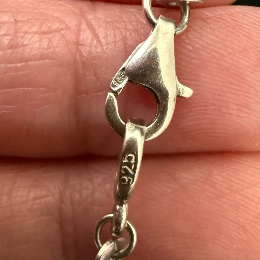 Vintage 925 Sterling Silver Clear CZ 7.5” Tennis Bracelet 5g. - Image 11