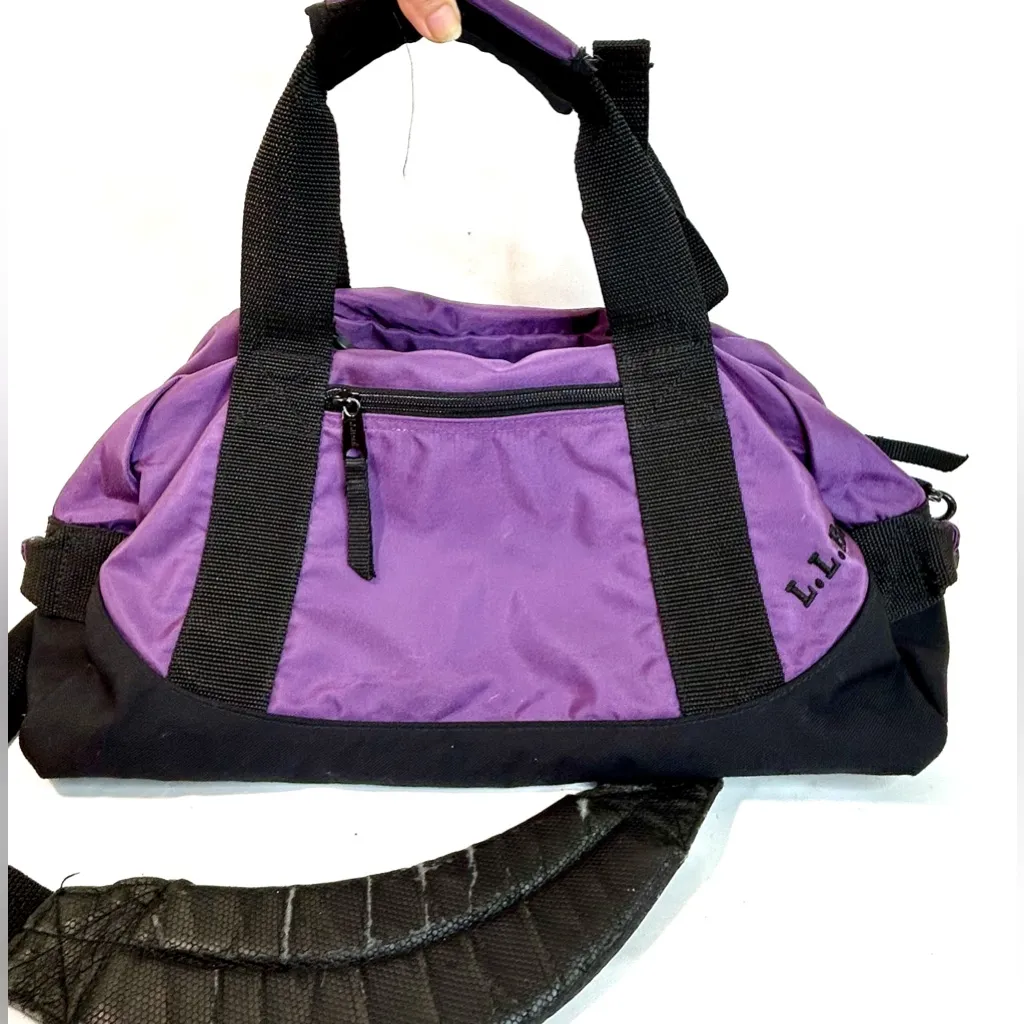 LL BEAN Adventure Duffle Purple Gym Bag, Small Carry - Image 4