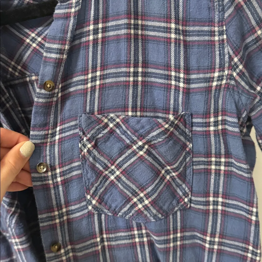 Abercrombie & Fitch Blue Cotton Flannel - Image 6