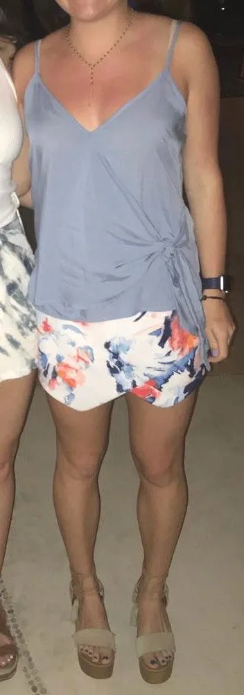 Lulus Blue Wrap Top - Image 3