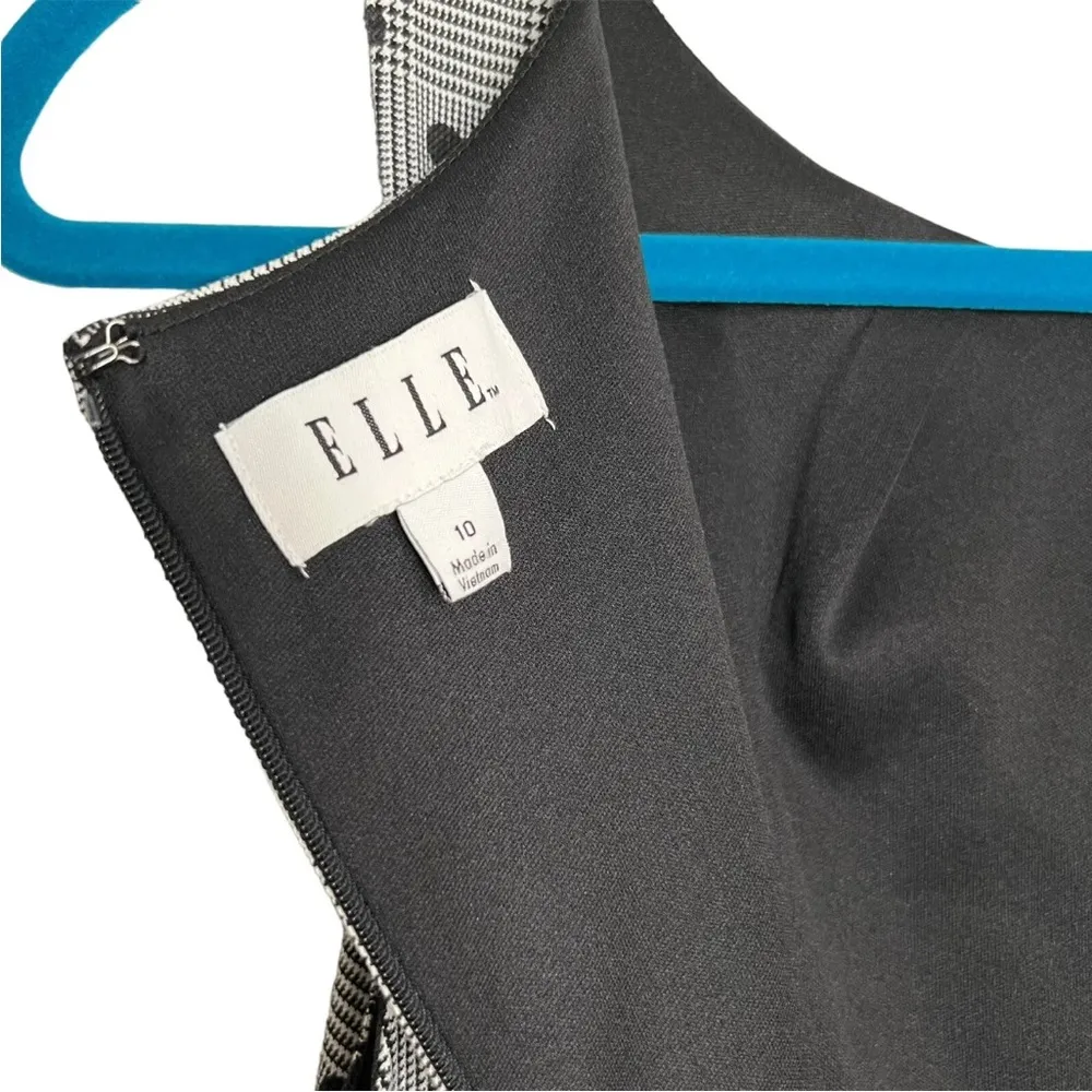 Gray Glen Plaid Polka Dot Houndstooth Fit & Flare Sleeveless Dress - Image 11