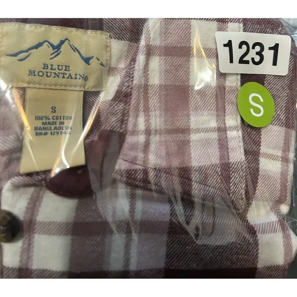 Blue Mountain Women Small‎ Red Buffalo Plaid Button Down Shirt Western Outdoors - Image 7