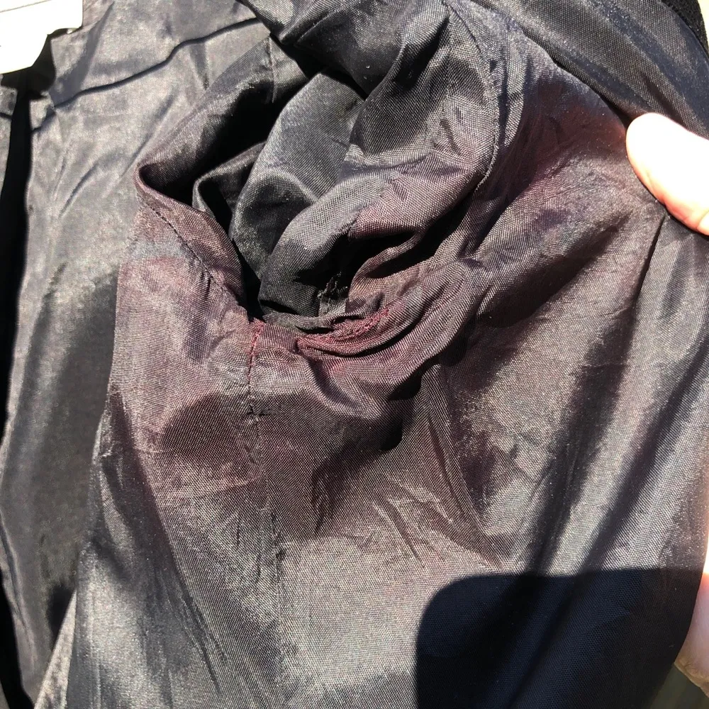 Ann Taylor Loft Black Velvet Silk blend jewel button blazer jacket 4 - Image 6