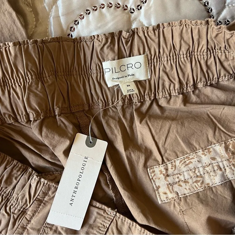 Anthropologie Pilcro Low-Rise Relaxed Flare Cargo Pants NEW Size 34 - Image 7