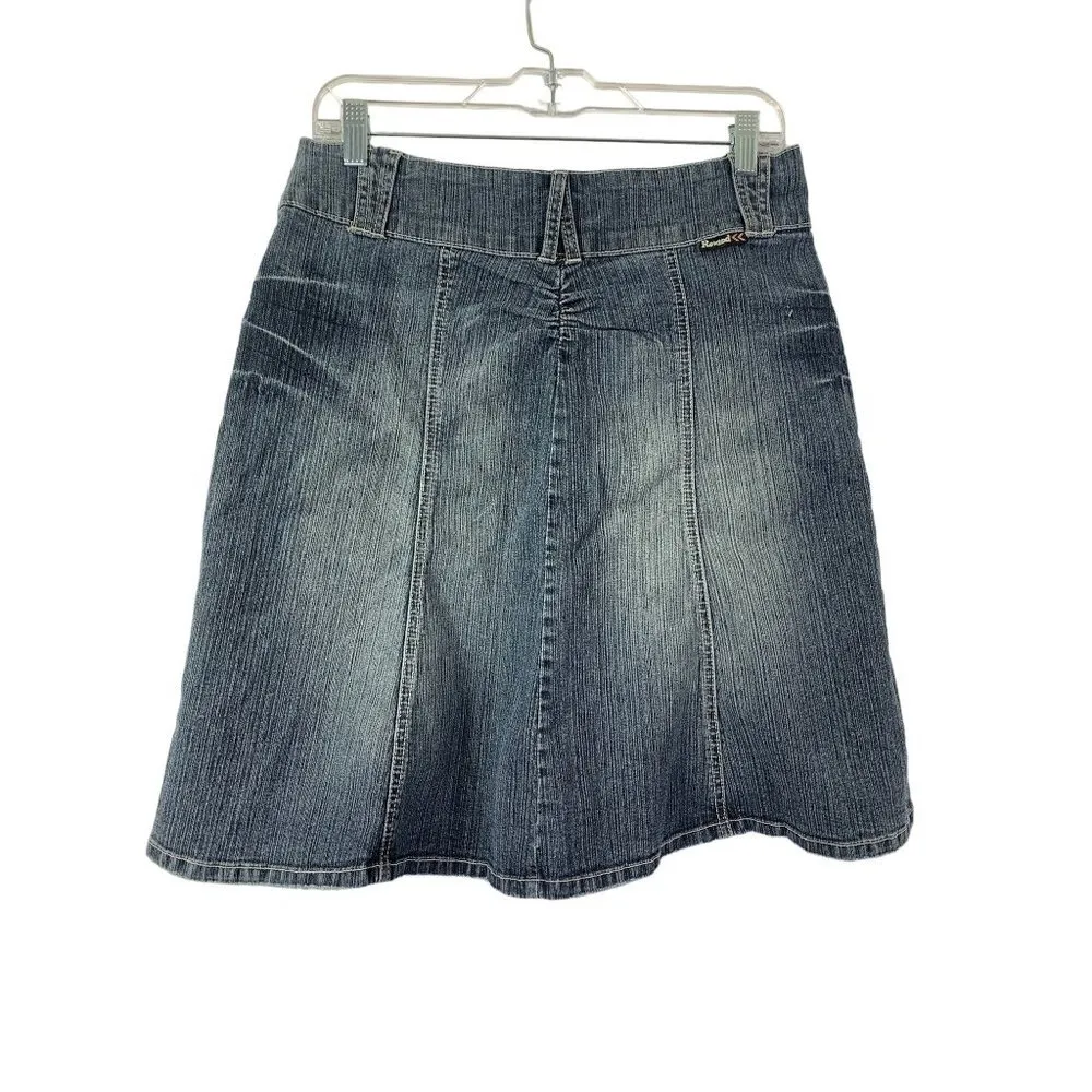 Rewind Women's Flare Denim Jean Skirt - Image 2