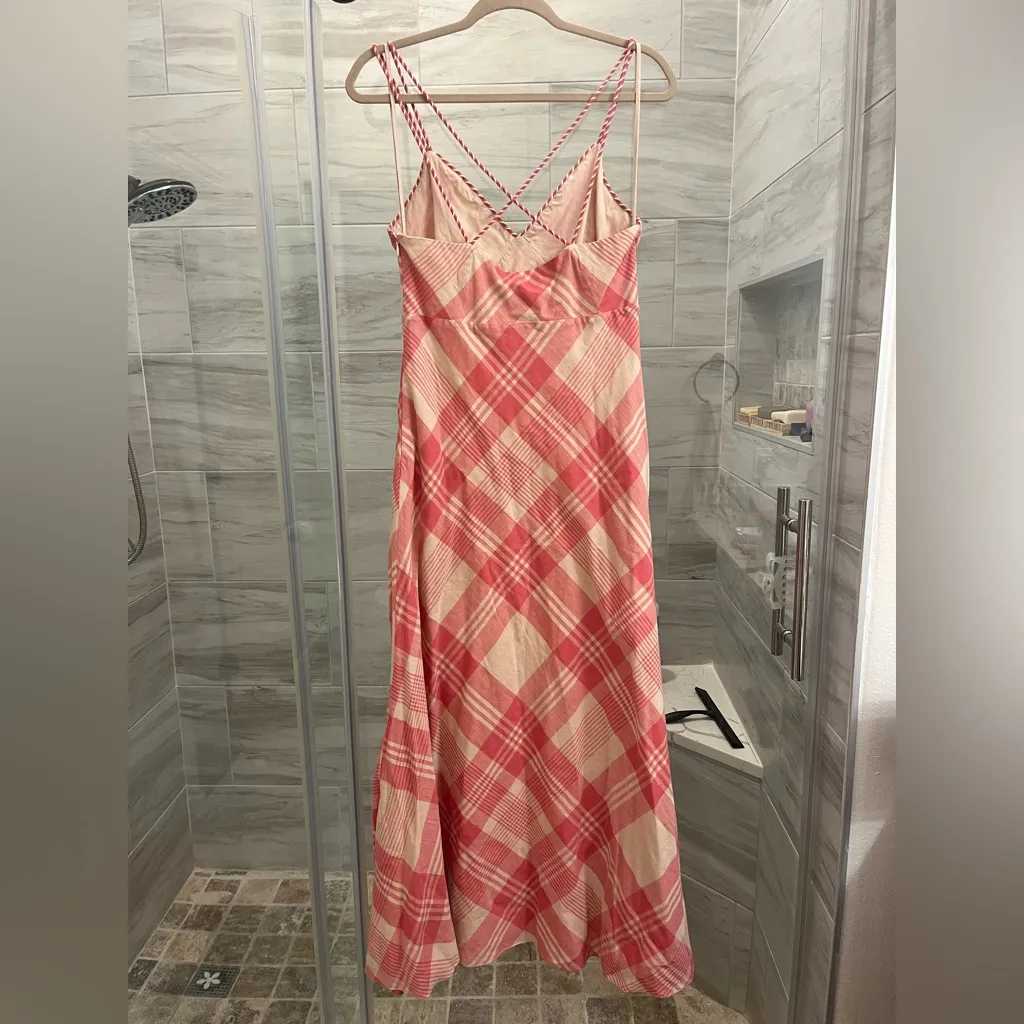 Ralph Lauren Pink Checkered Maxi Dress NWT - Image 7