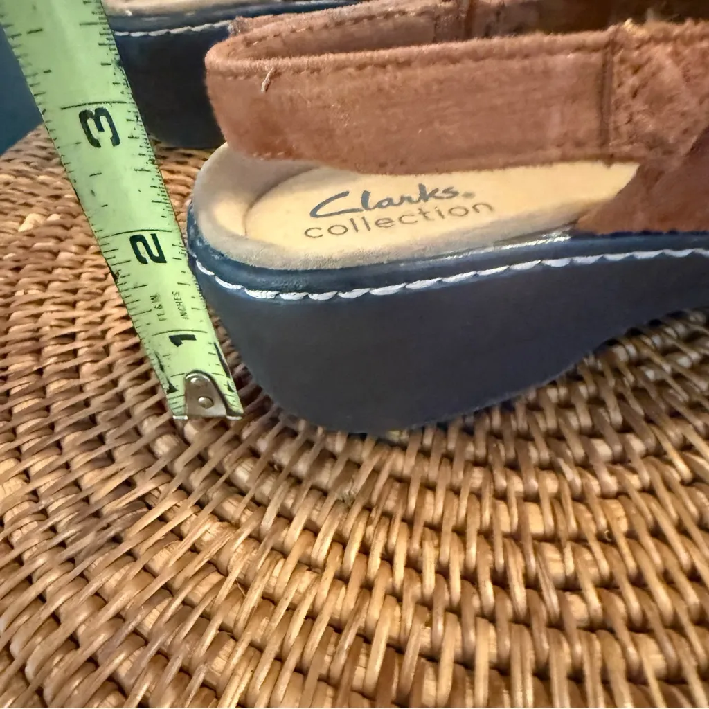 Clarks Terracotta Woven Sandals - Image 8