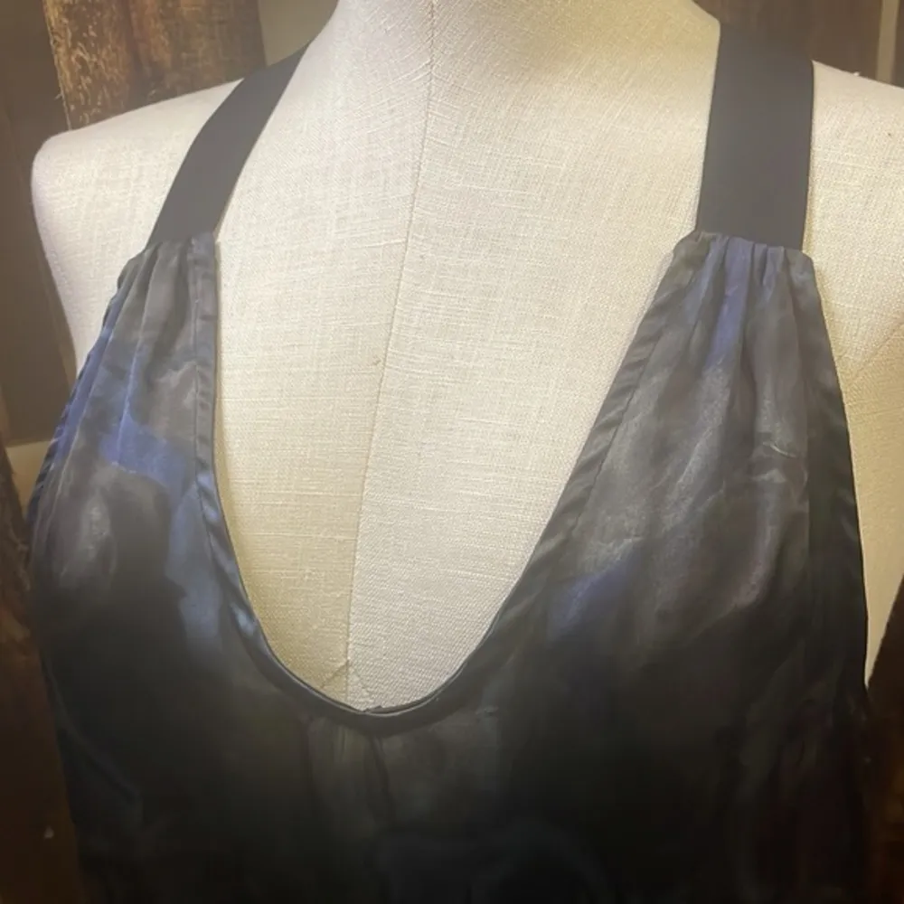 Eight Sixty tank woman’s floral sheer black Racerback top New casual topSz XS - Image 5