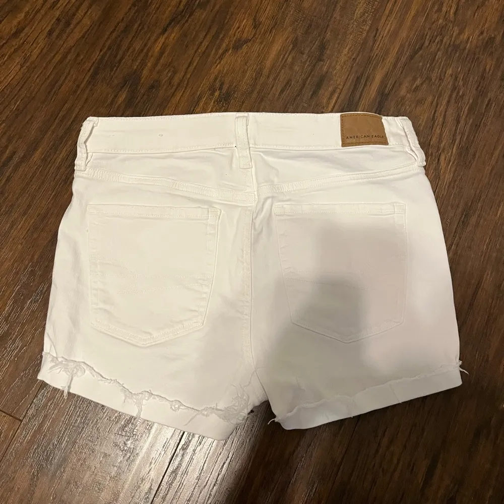 White  Jean Shorts - Image 2