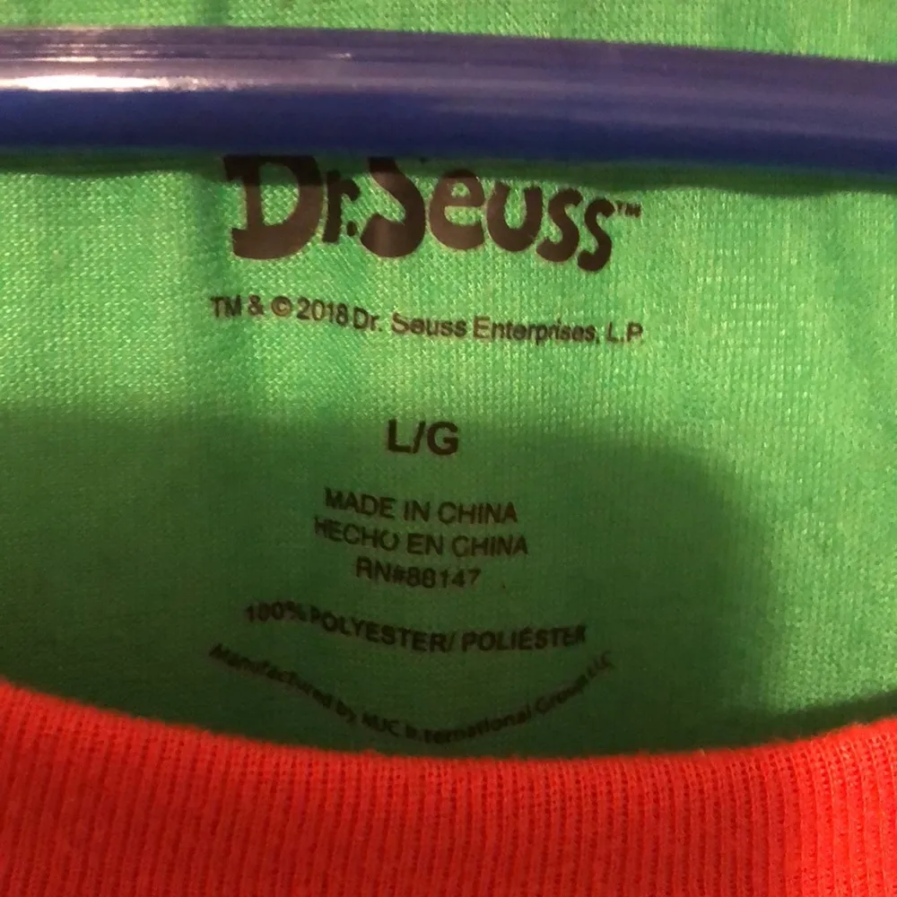 Dr Seuss Grinch Merry Grinchmas Long Sleeve Top Christmas Size L - Image 3