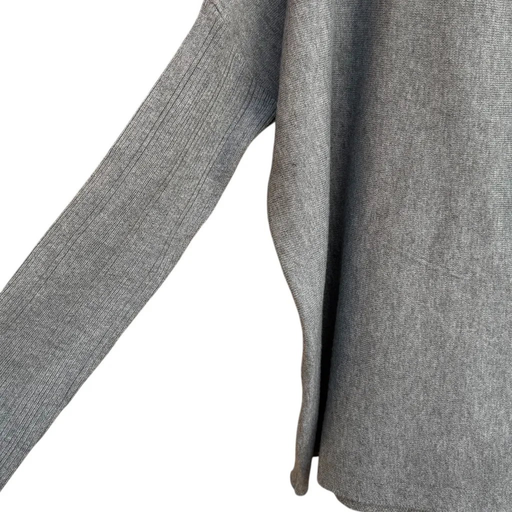 Nordstrom Rack Dark Grey Heathered Knit Turtleneck Sweater - Image 6