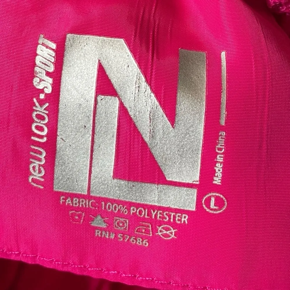 New Look Sport Hot Pink Black White Sporty Athletic Windbreaker Track Pants - Image 4