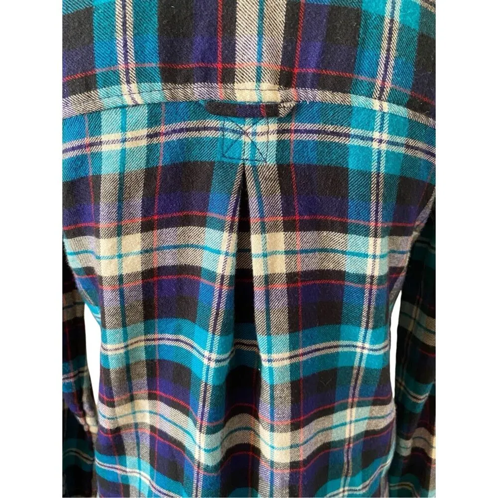 American Eagle Outfitters Ahhmazingly Soft Flannel Button Up Shirt Boyfriend Fit - Image 6