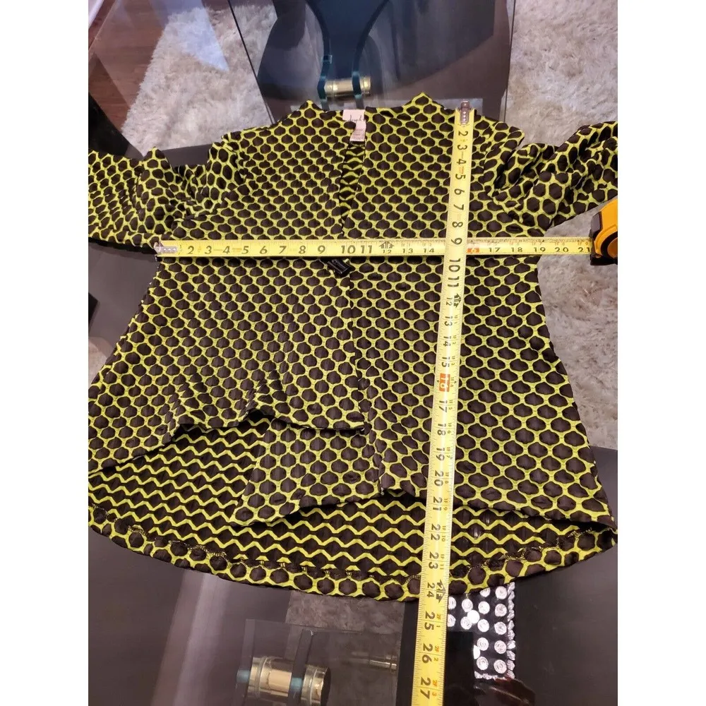 Joseph Ribkoff Women's Black & Yellow Polyester Long Sleeve Casual Jacket Size 8 - Image 11