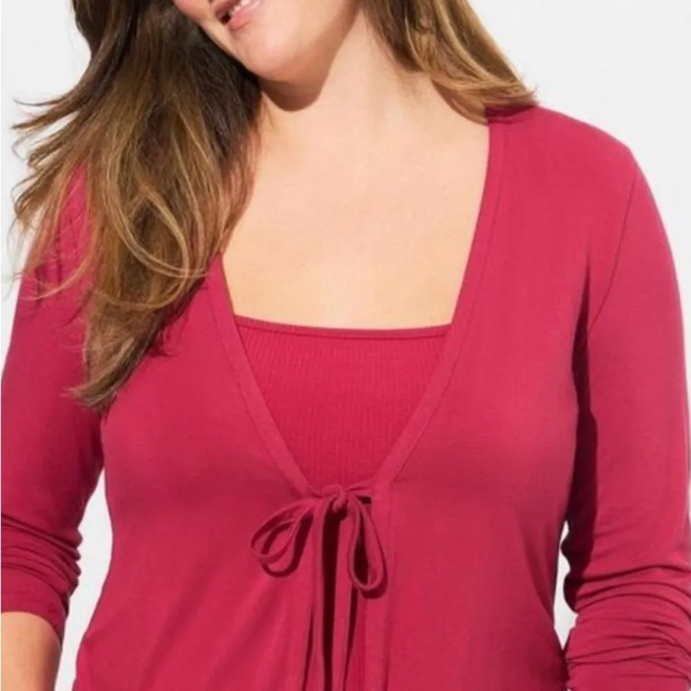 Torrid Super Soft Tie Front Cardigan Worn 1X! Light weight, Excellent Condition - Image 3