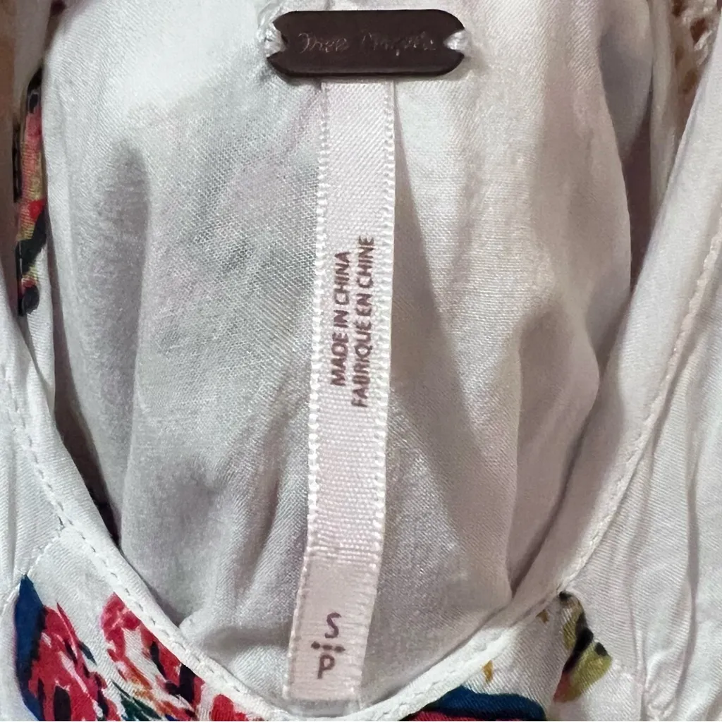 Free‎ People Thought I Was Dreamin Plunging V-Neck Floral Mini Dress Size Small - Image 14