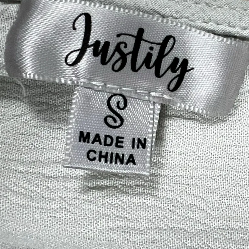 Justify Mini Dress Womens S Pale Blue Tiered Crochet V-Neck Sleeveless Prairie - Image 6