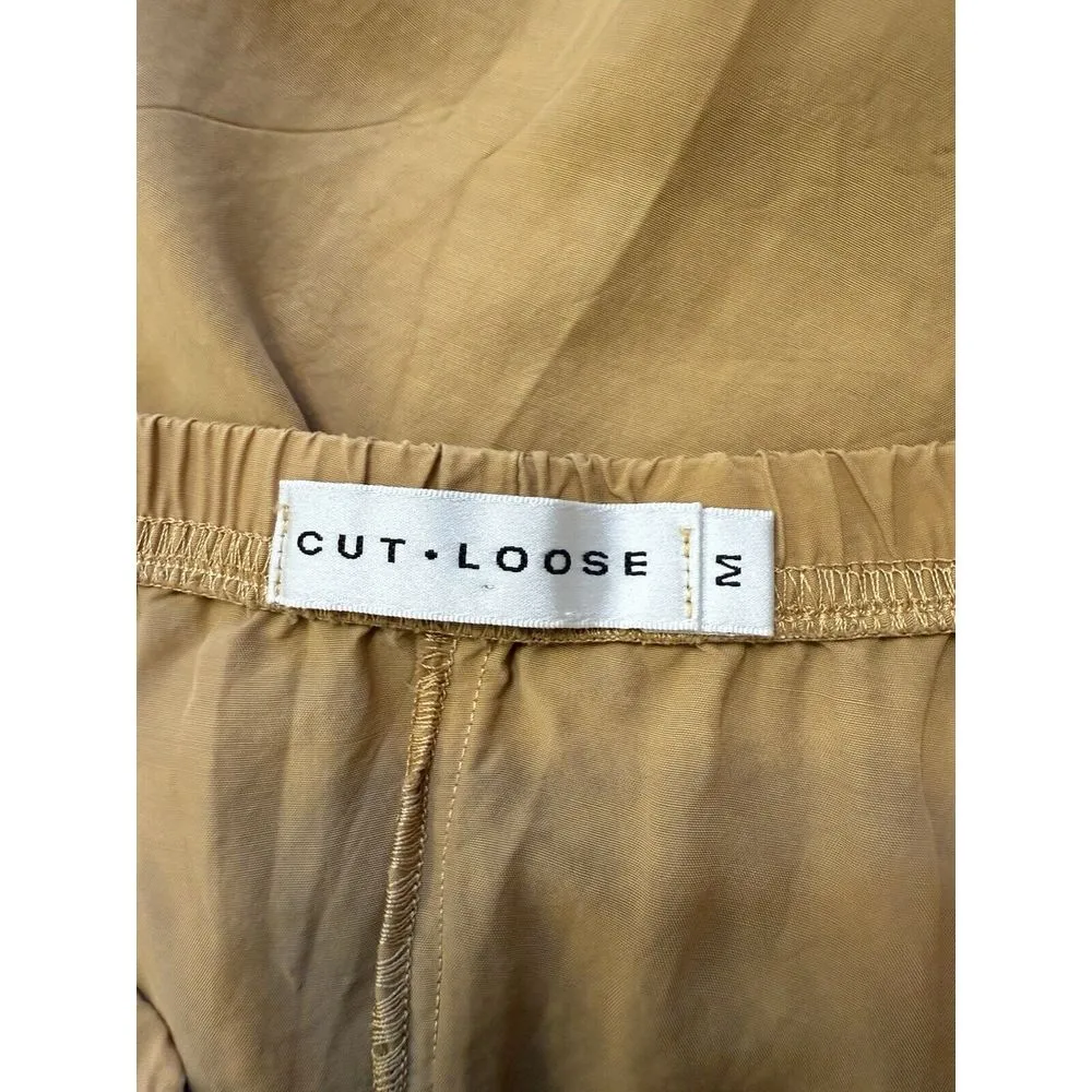 Cut Loose Women's Skirt Midi Medium Golden‎ Brown Side Buttons Lagenlook Bemberg - Image 5